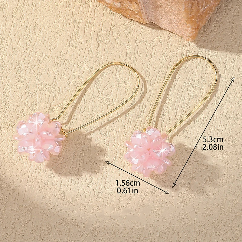 Flower Ball Versatile Elegant Long Earrings