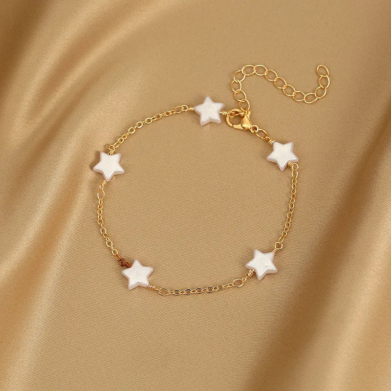 Korean Exquisite Crystal Zircon Colorful Heart Bracelet